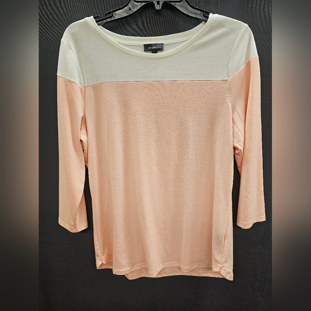 The Limited Cream and Pink Long Sleeve Top